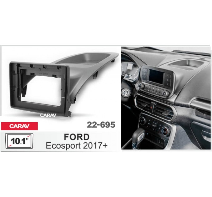 Перехідна рамка для автомагнітоли з 10.1'' екраном, 250:241 x 146 мм; CARAV 22-695, ціна: 2 274 грн.