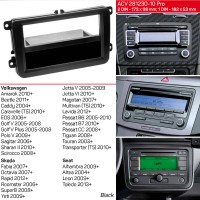 Переходная рамка для 1 DIN / 2 DIN автомагнитол, 2 DIN - 173 x 98 мм, 1 DIN - 182 x 53 мм; ACV 281320-10-1 (Pro)