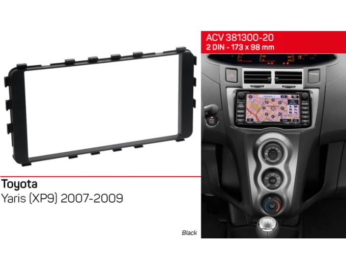 Переходная рамка для 2 DIN автомагнитолы, 173 x 98 мм; ACV 381300-20, цена: 1 646 грн.