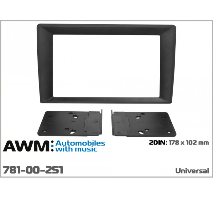 Універсальна перехідна рамка для установки 2 DIN автомагнітоли з екраном 6.2” - 7” в перехідну рамку від автомагнітоли з екраном 9”; AWM 781-00-251, ціна: 474 грн.