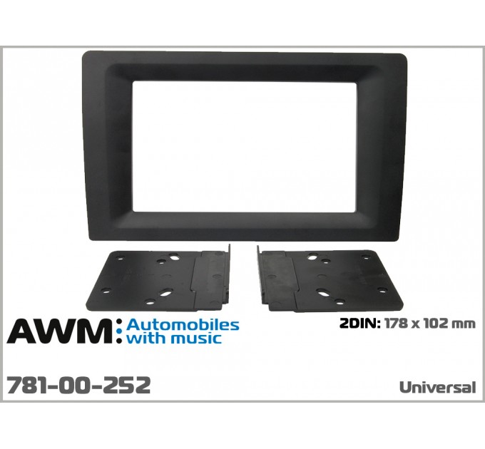 Універсальна перехідна рамка для установки 2 DIN автомагнітоли з екраном 6.2” - 7” в перехідну рамку від автомагнітоли з екраном 10,1”; AWM 781-00-252, ціна: 474 грн.