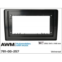 Универсальная переходная рамка для установки автомагнитолы с экраном 10.1'' вместо автомагнитолы с экраном 9'', 250:241 x 146 мм; AWM 781-00-257
