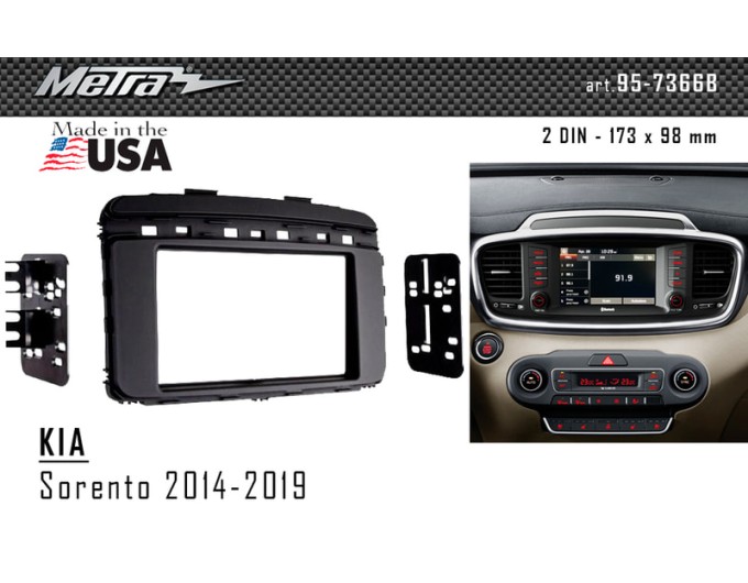 Переходная рамка для 2 DIN автомагнитолы, 173 x 98 мм; METRA 95-7366B, цена: 2 568 грн.