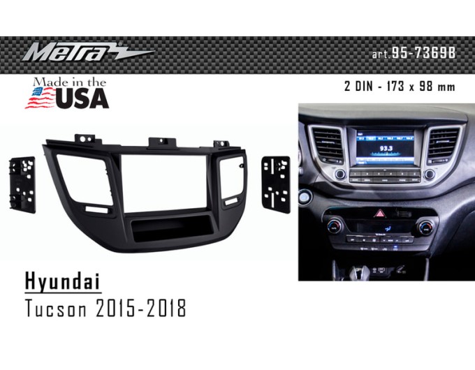 Переходная рамка для 2 DIN автомагнитолы, 173 x 98 мм; METRA 95-7369B, цена: 3 701 грн.