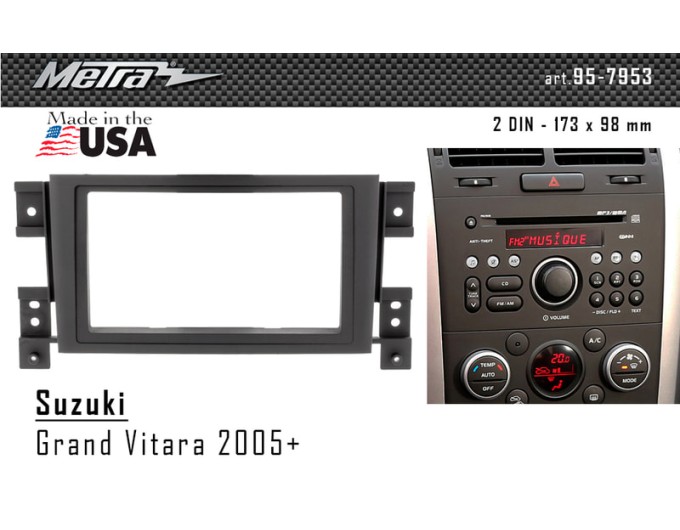 Переходная рамка для 2 DIN автомагнитолы, 173 x 98 мм; METRA 95-7953, цена: 1 742 грн.