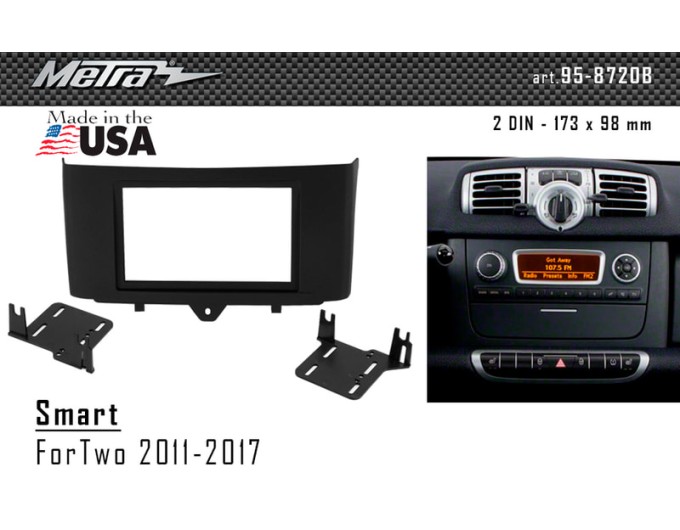 Переходная рамка для 2 DIN автомагнитолы, 173 x 98 мм; METRA 95-8720B, цена: 2 420 грн.