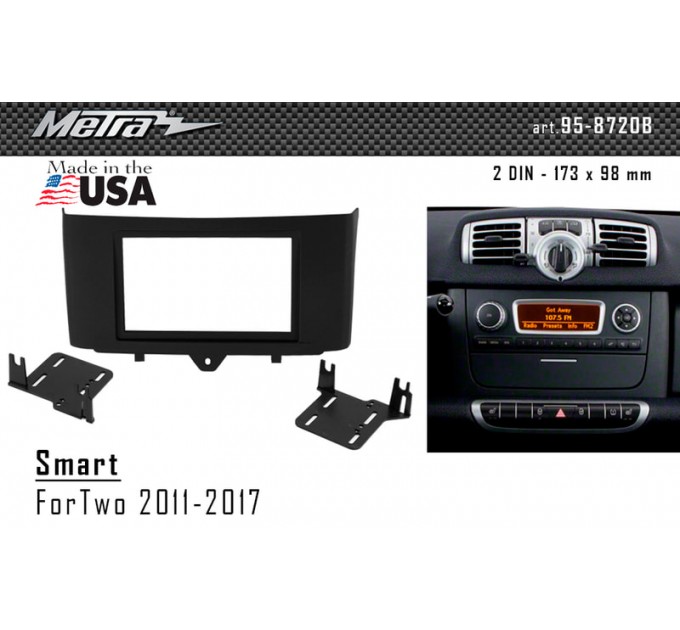 Переходная рамка для 2 DIN автомагнитолы, 173 x 98 мм; METRA 95-8720B, цена: 1 318 грн.