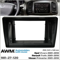 Переходная рамка для автомагнитолы с 10.1'' экраном, 250:241 x 146 мм; AWM 981-27-120