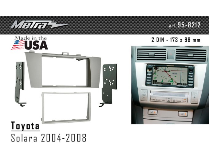Переходная рамка для 2 DIN автомагнитолы, 173 x 98 мм; METRA 95-8212, цена: 3 390 грн.