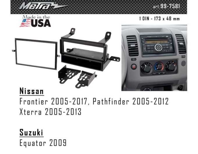 Переходная рамка для 1 DIN автомагнитолы, 173 x 48 мм; METRA 99-7581, цена: 2 760 грн.