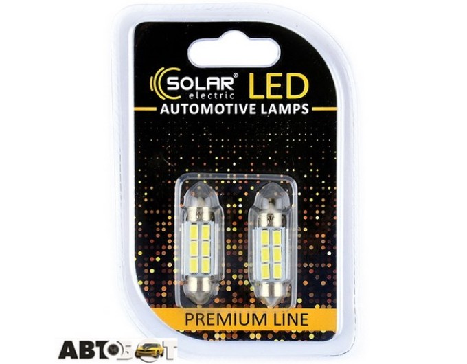 LED лампа SOLAR SV8.5 T11x36 12V 6SMD 5730 CANBUS white SL1360 (2 шт.), цена: 95 грн.
