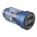 Автомобильное зарядное устройство Brevia ePower DualDrive 15W 2xUSB-A, прозрачный синий, цена: 177 грн.
