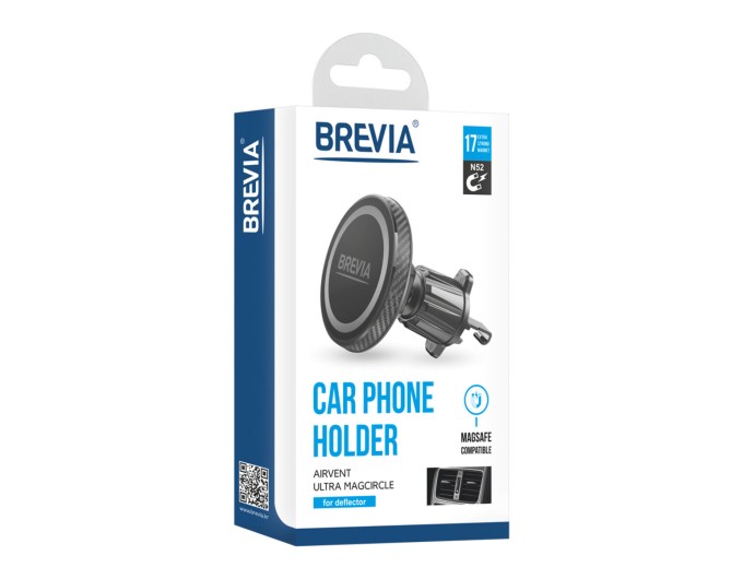 Тримач телефону автомобільний Brevia AirVent Ultra MagCircle на дефлектор, магнітний Magsafe, ціна: 429 грн.