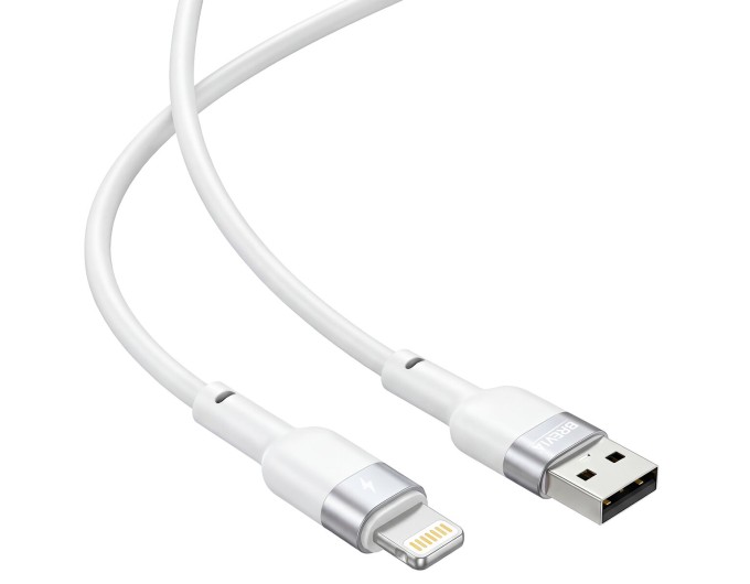 Кабель Brevia USB to Lightning 2,4A 1,2м, білий ZIP, ціна: 139 грн.