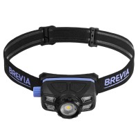 Фонарь налобный Brevia 400Lm, 5W LED, Zoom, Sensor, 1400mAh