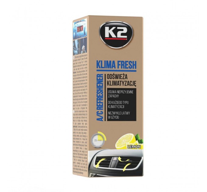 Очиститель кондиционера K2 Klima fresh лимон 150мл, цена: 139 грн.