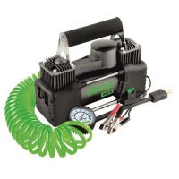 Компресор автомобільний Uragan 10Атм 85л/хв 360Вт двоциліндровий із зажимами АКБ