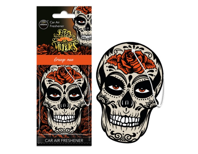 Ароматизатор Aroma Car Cellulose Dia De Los Muertos - Orange Man сухой, цена: 57 грн.