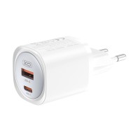 Сетевое зарядное устройство XO CE21 PD30W/PPS33W 1USB-A+1USB-C белый