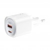 Сетевое зарядное устройство XO CE21 PD30W/PPS33W 1USB-A+1USB-C белый, цена: 399 грн.