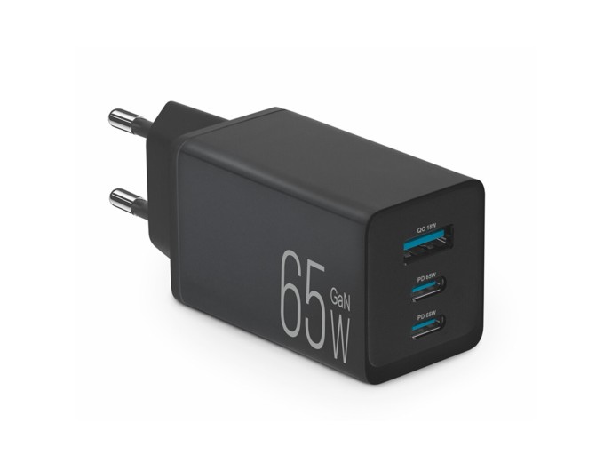 Сетевое зарядное устройство Brevia ePowerGaN PD65W 2xUSB-C+USB-A черный, цена: 1 214 грн.