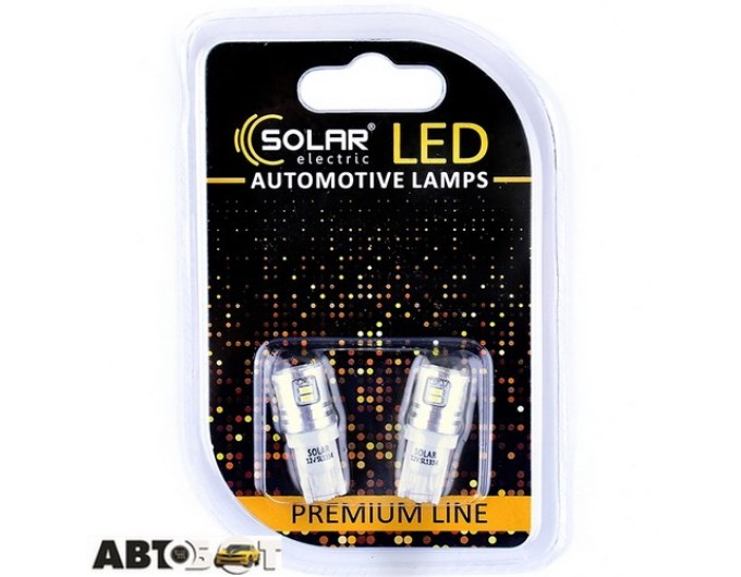 LED лампа SOLAR T10 W2.1x9.5d 12V 12SMD 3014 white SL1334 (2 шт.), ціна: 40 грн.