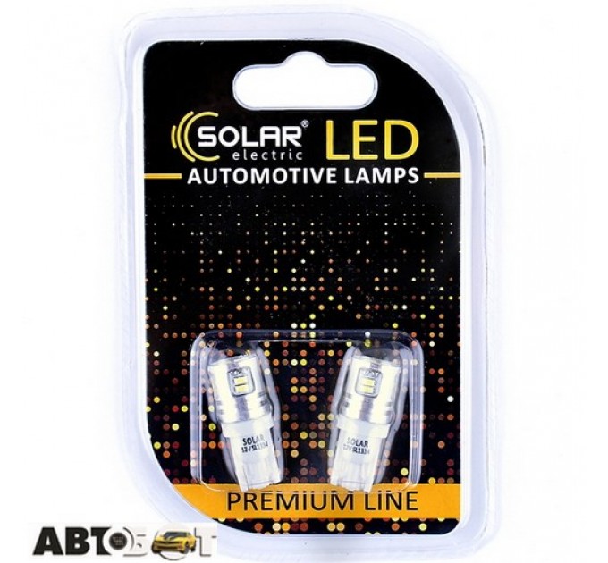 LED лампа SOLAR T10 W2.1x9.5d 12V 12SMD 3014 white SL1334 (2 шт.), цена: 36 грн.