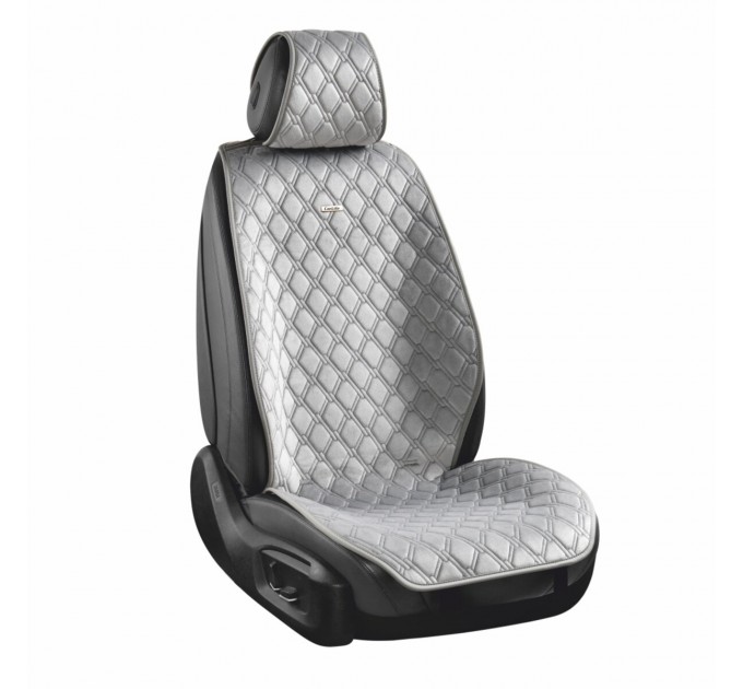 Комплект преміум накидок для сидінь CarLife Turbo, grey, ціна: 4 561 грн.