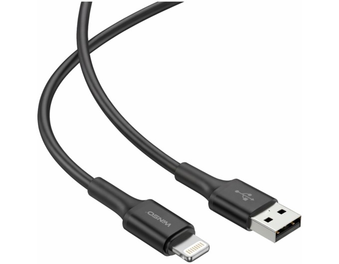 Кабель Winso Pro USB to Lightning TPE 1,2м чорний, ціна: 91 грн.
