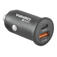 Автомобильное зарядное устройство Winso Pro 48W 1xUSB-C+1xUSB-A, metal