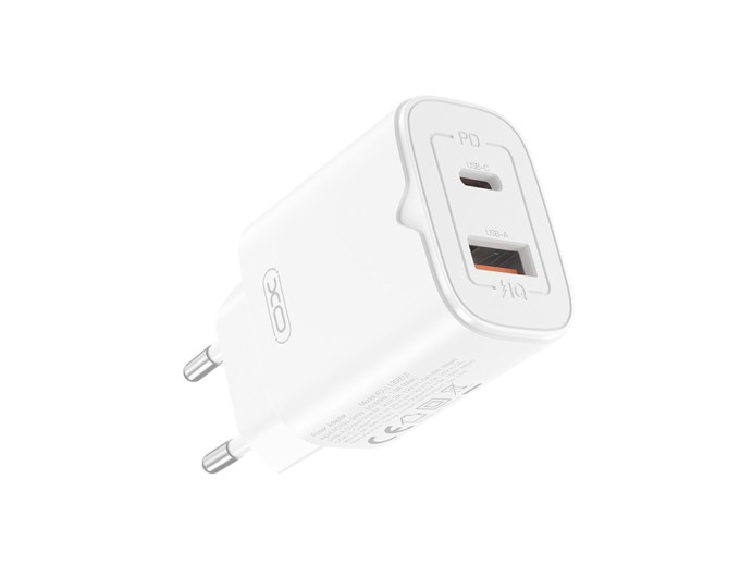 Сетевое зарядное устройство XO L130 PD30W/QC18W 1USB-C+1USB-A + Type-C кабель белый, цена: 389 грн.