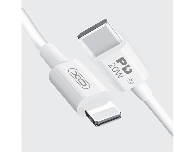Кабель XO Type-C to Lightning 20W 1м білий, ціна: 119 грн.