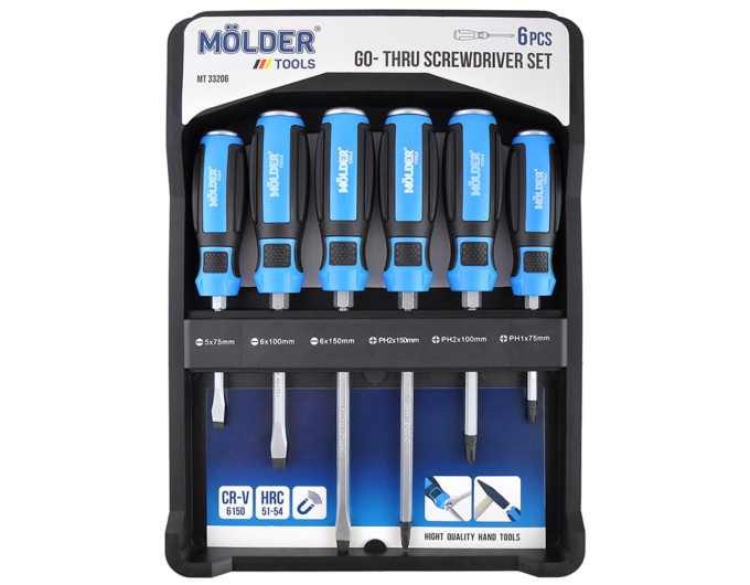 Набір викруток Molder ударні з шестигранною опорою 6шт MT33206, ціна: 861 грн.