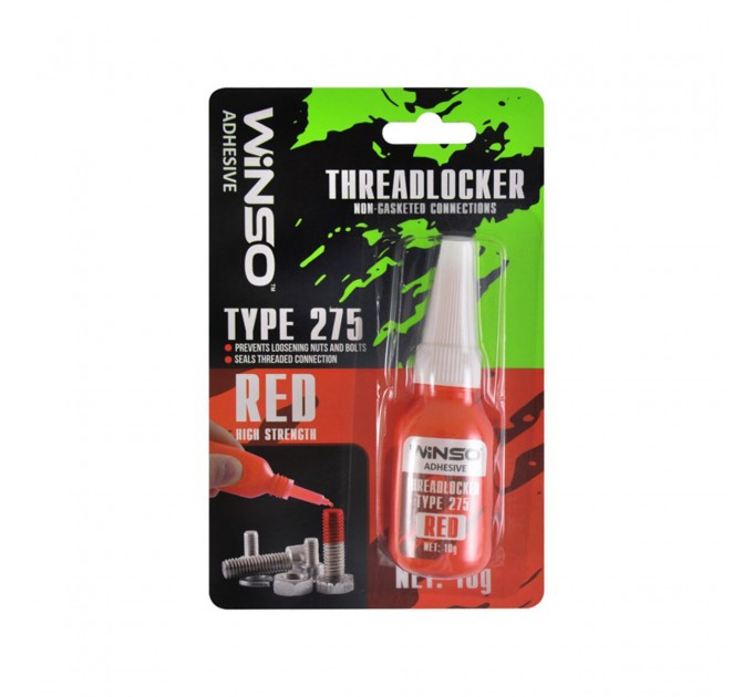 Фиксатор резьбы для неразборных соединений Winso Threadlocker красный, 10г, цена: 52 грн.