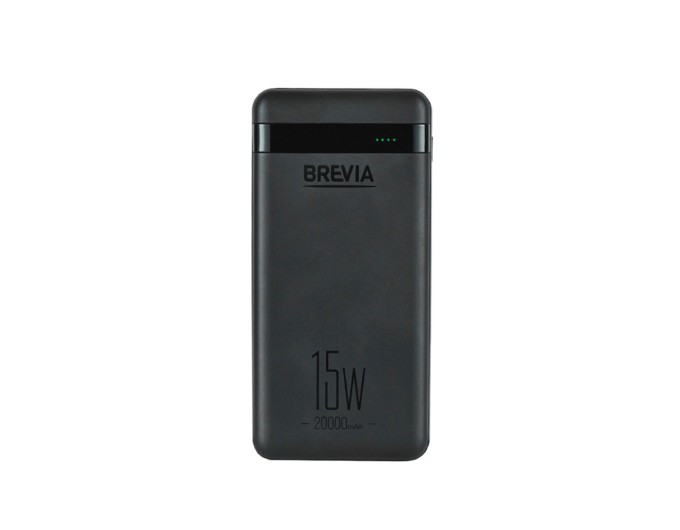 Повербанк (Power Bank) Brevia 20000mAh 15W Li-Pol чорний, ціна: 855 грн.
