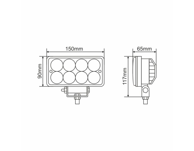Фара світлодіодна Brevia Epistar 4D Spot 10-30V, 24W (8x3W), 1320Lm, 1шт, ціна: 504 грн.