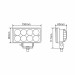 Фара світлодіодна Brevia Epistar 4D Spot 10-30V, 24W (8x3W), 1320Lm, 1шт, ціна: 504 грн.