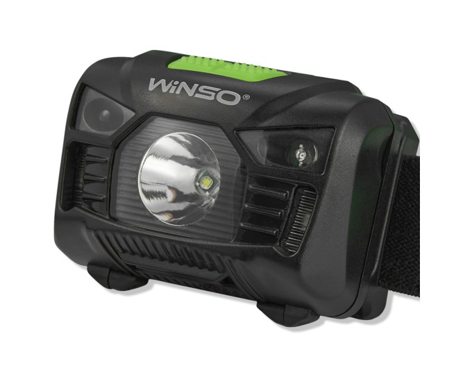 Фонарь налобный Winso 150Lm, 3W LED, 1200mAh с сенсором белый/красный, цена: 497 грн.