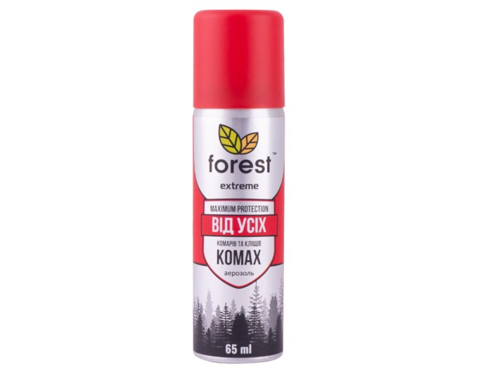 Спрей-репелент Forest Extreme від усіх літаючих та повзаючих комах 65мл аерозоль, ціна: 110 грн.