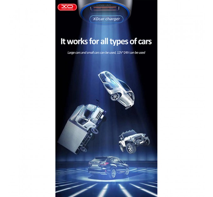 Автомобильное зарядное устройство XO CC51 PD40W Metal Intelligent Dual + Lightning кабель, цена: 309 грн.