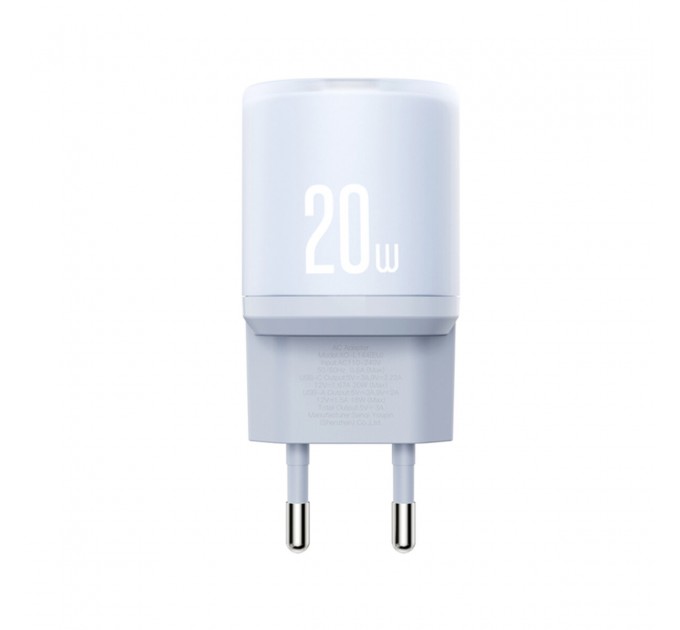 Сетевое зарядное устройство XO L144 PD20W 1USB-A+1USB-C синий, цена: 229 грн.