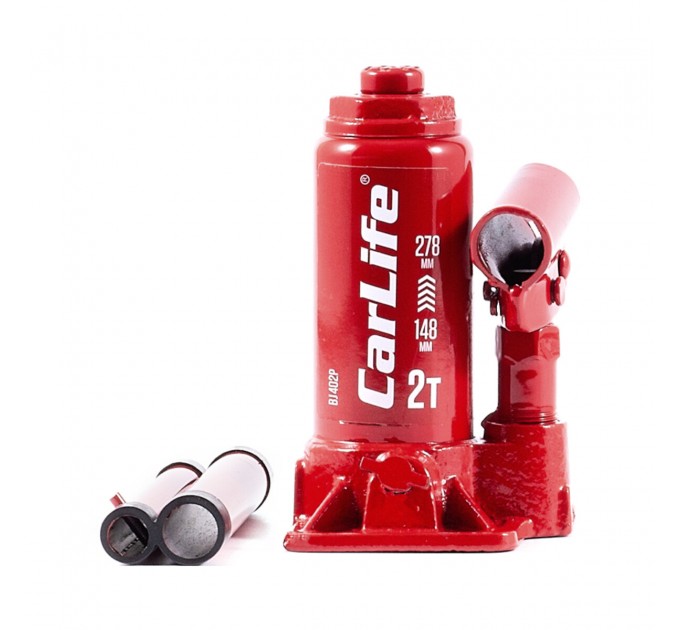 Домкрат гидравлический бутылочный CarLife 2т 148-278мм в кейсе, цена: 665 грн.