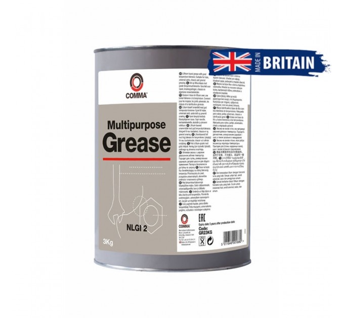 Смазка Comma Multipurpose Grease 2 пластичная литиевая черная 3кг, цена: 2 160 грн.