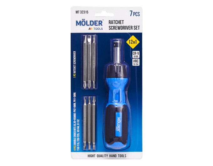 Отвертка Molder реверсивная с комплектом насадок 12в1 MT32315, цена: 330 грн.