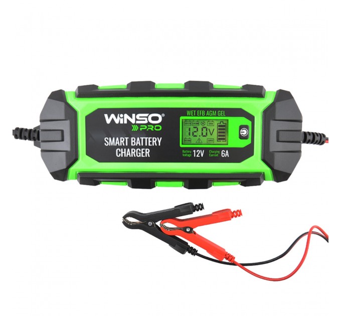 Зарядний пристрій АКБ Winso Pro 12В 150А·год 6А з LCD-екраном, ціна: 1 857 грн.