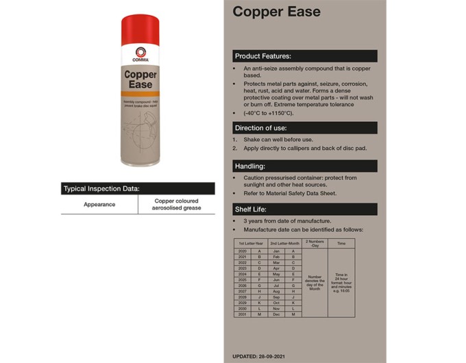 Смазка Comma Copper Ease литиевая желтая 500мл, цена: 602 грн.