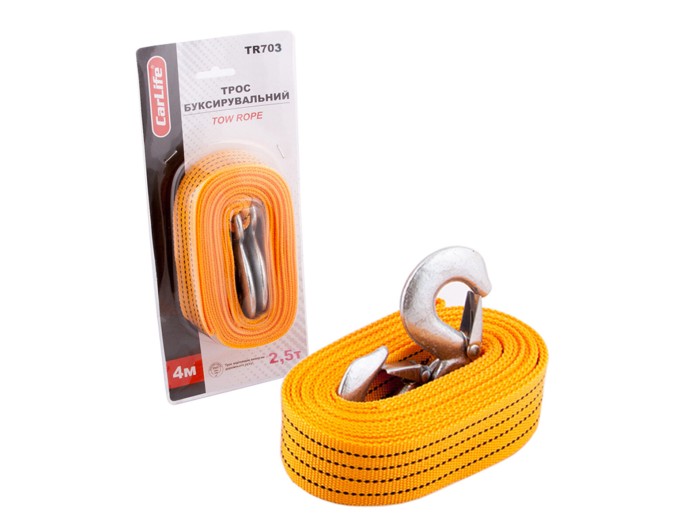 Буксирувальний трос Carlife 2,5т, 4м TR703, ціна: 259 грн.