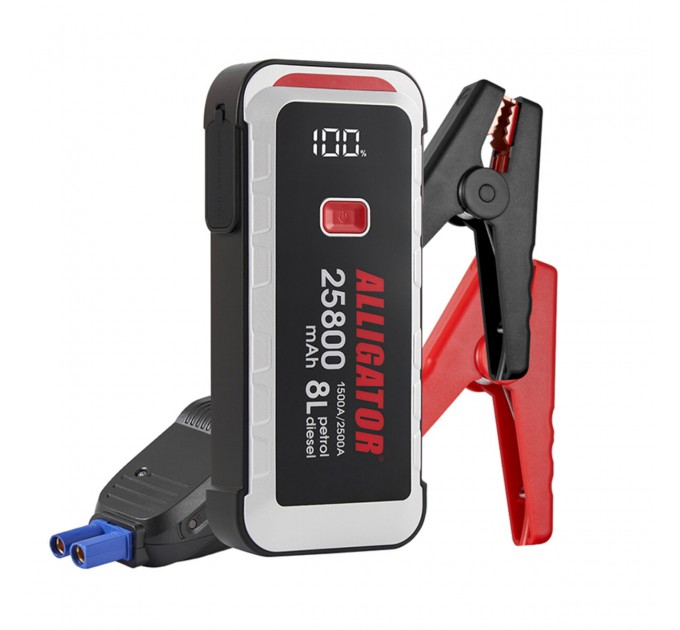 Пусковий пристрій Alligator Jump Starter 1500A/2500A 25800mAh зі Smart-клемами, ціна: 4 999 грн.