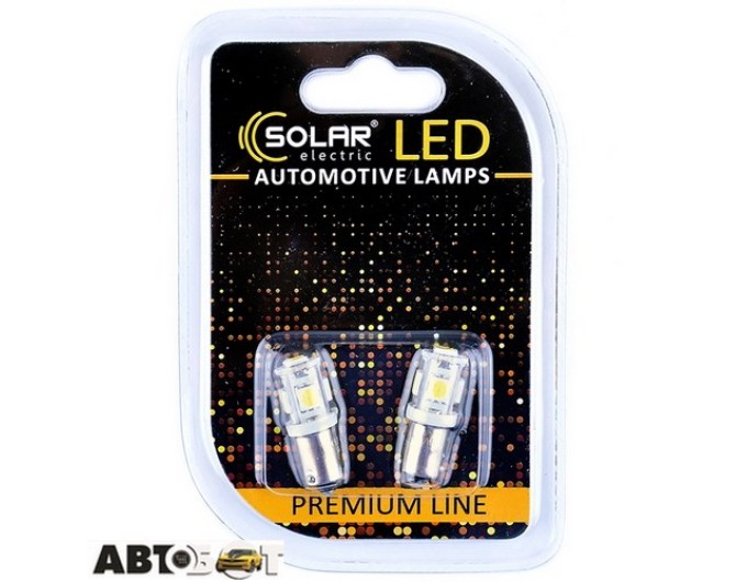 LED лампа SOLAR T8.5 BA9s 24V 5SMD 5050 white SL2531 (2 шт.), ціна: 59 грн.