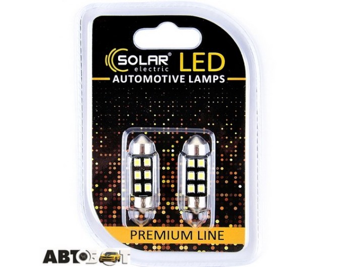 LED лампа SOLAR SV8.5 T11x36 12V 6SMD 2835 CANBUS white SL1362 (2 шт.), ціна: 111 грн.